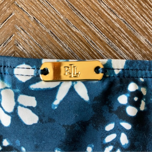 NWT Lauren Ralph Lauren Blue Floral Bikini Bottom (6) - Picture 3 of 6